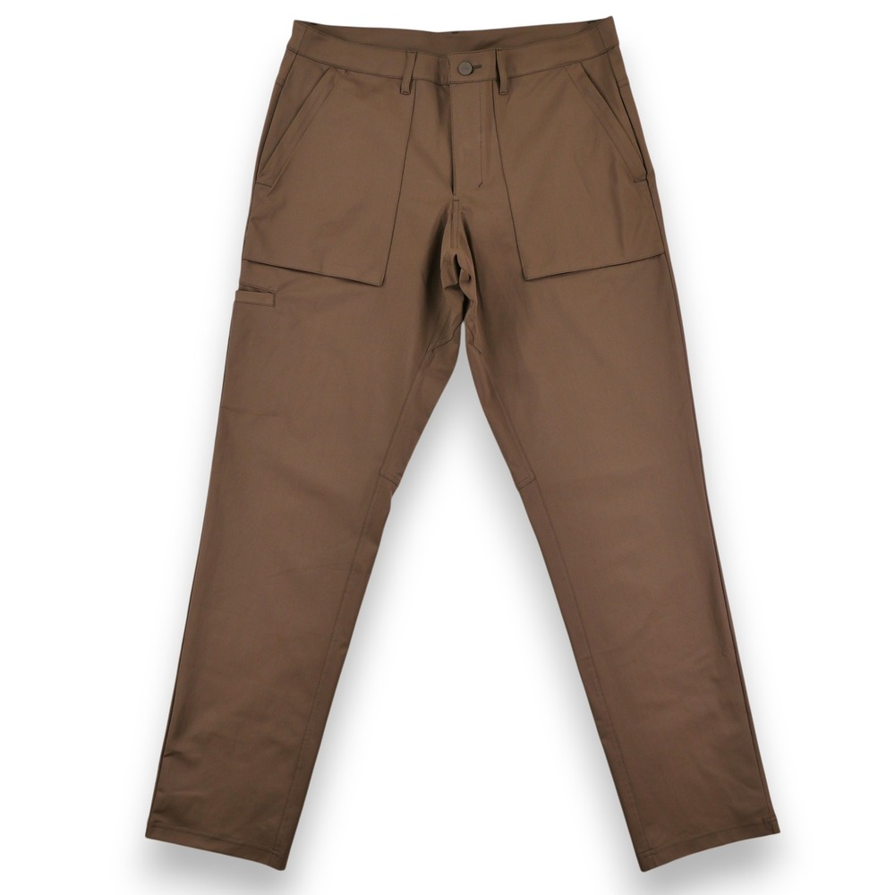Alo Yoga Block Pant Mens 34x34 Brown Performance Utility Cargo Chino Straight